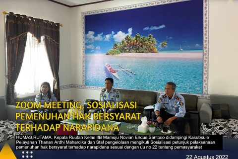 ZOOM MEETING, SOSIALISASI UNDANG-UNDANG RI No. 22 TAHUN 2022